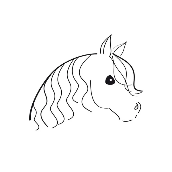 Голова лошади на белом фоне . — стоковый вектор