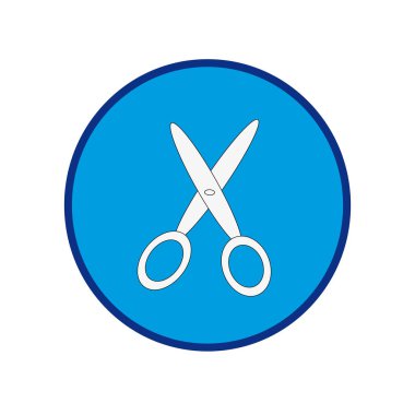Mavi bir daire için makaslar