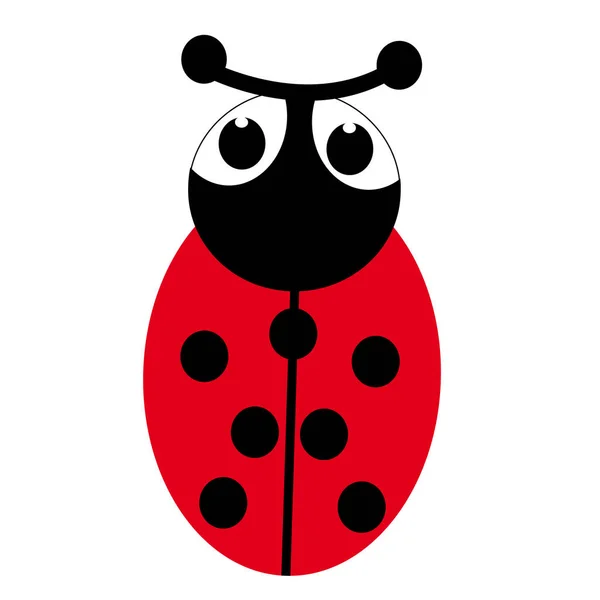 Ladybug op witte achtergrond — Stockvector