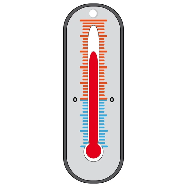 Thermometer auf weißem Hintergrund — Stockvektor