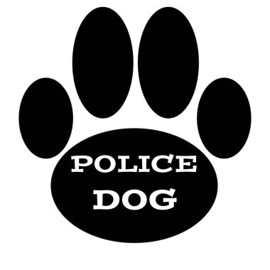 Metin polis köpeği ile köpek pençe