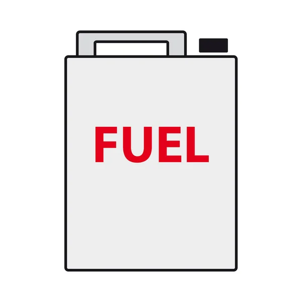 Canna di combustibile su fondo bianco — Vettoriale Stock