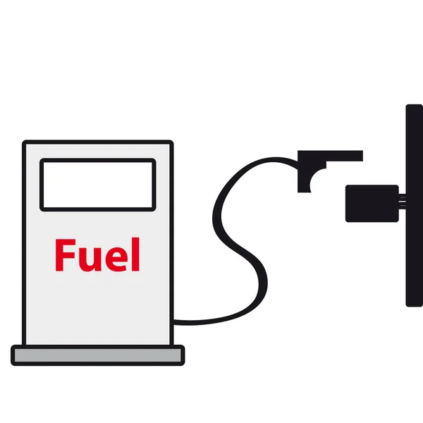 Cavalletto carburante su sfondo bianco — Vettoriale Stock