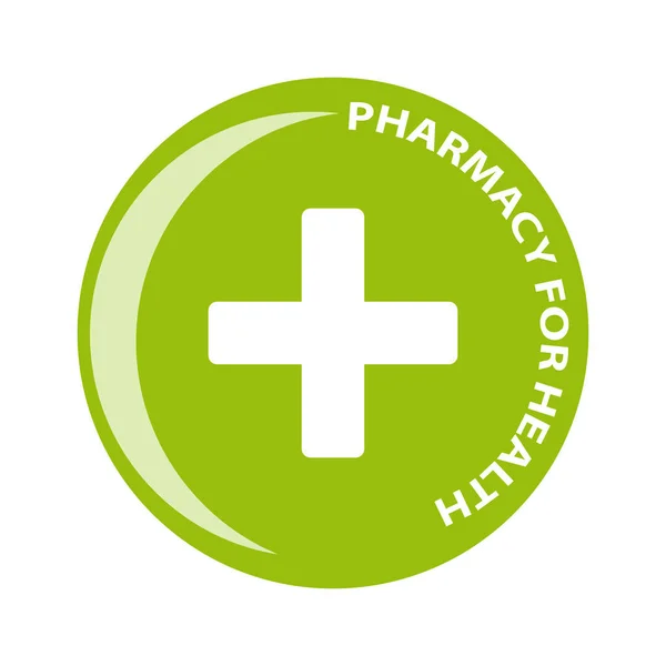 Symbole de pharmacie en anneau sur fond blanc — Image vectorielle