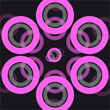 Siyah arka plan üzerine soyut yüzük