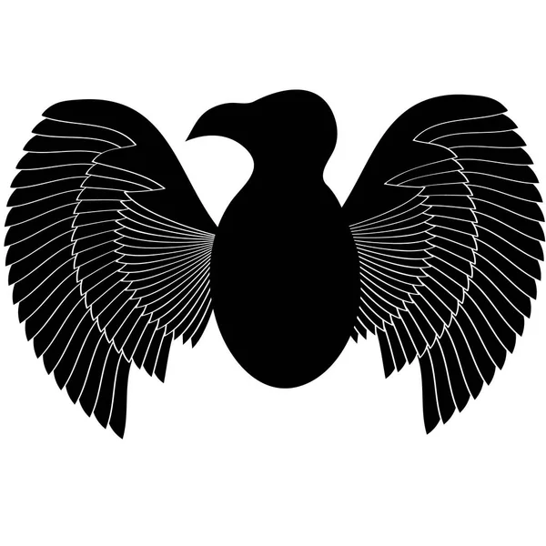 Águila sobre fondo blanco — Archivo Imágenes Vectoriales