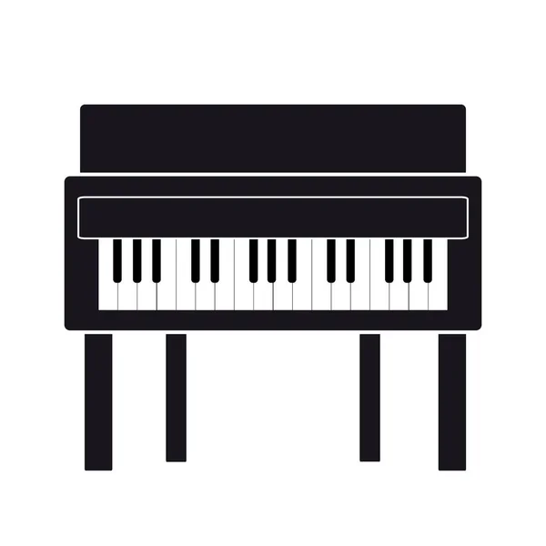 Piano sobre fondo blanco — Archivo Imágenes Vectoriales