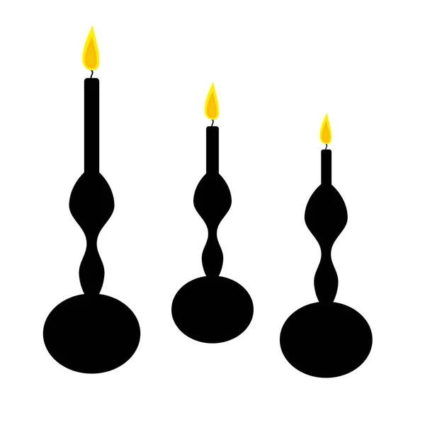 Candlesticks on white background — Stock Vector