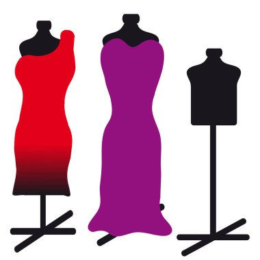 Beyaz arka plan üzerinde durmak ile elbise