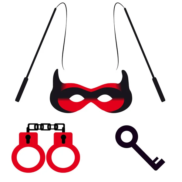 Beyaz arka plan üzerinde seksi oyuncaklar