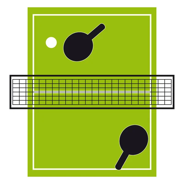 Ping-pong sur fond blanc — Image vectorielle