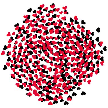 beyaz zemin üzerinde Hearts