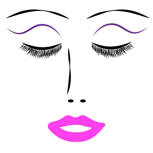 Femmes yeux sur fond blanc — Image vectorielle