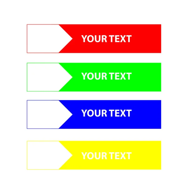 Étiquettes de couleur sur fond blanc — Image vectorielle