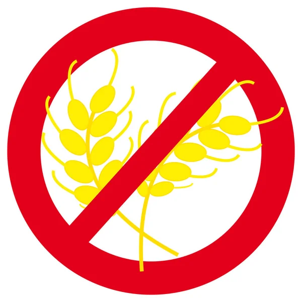 Beyaz arka plan üzerinde gluten ücretsiz simgesi