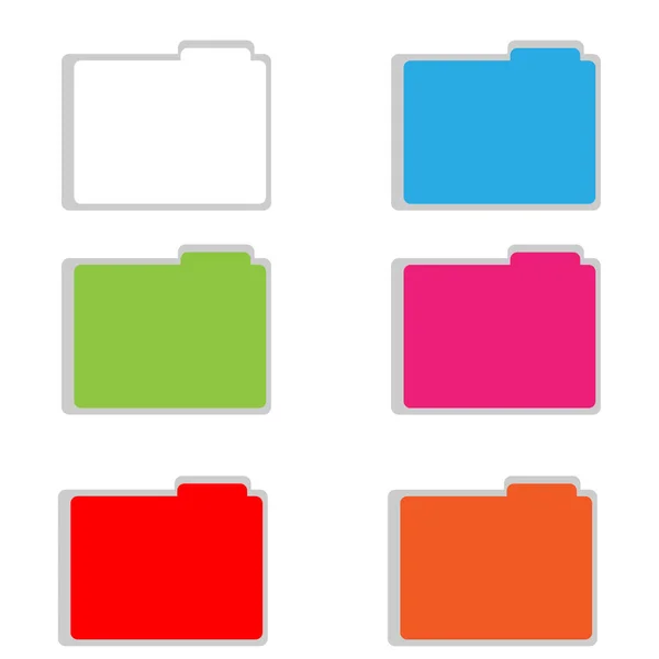 Color folders on white background — Stock Vector