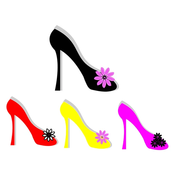 Women shoe on white background — Stock Vector