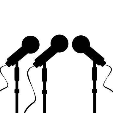 Microphone on white background clipart