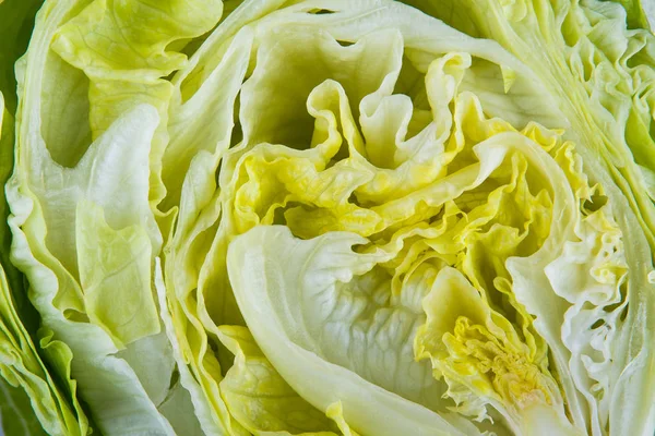 Fotografie z hlávkového salátu, detail. Vaření. — Stock fotografie