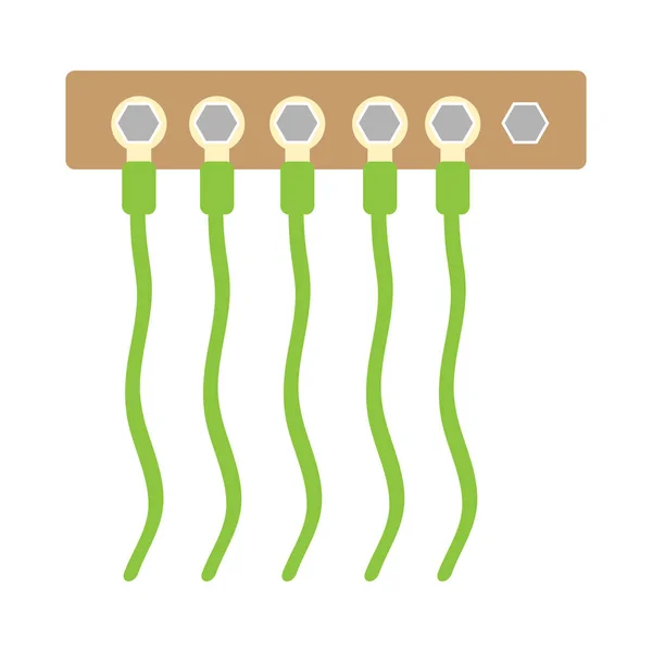 Topraklama kabloları beyaz arka plan üzerinde ile