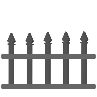 Beyaz arka plan üzerinde izole 3d demir çit