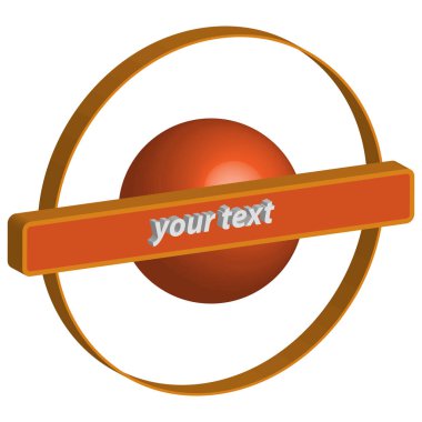 Beyaz arkaplanda 3 boyutlu logo izole edildi