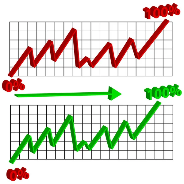 Grafico astratto 3D su sfondo bianco. Illusione vettoriale . — Vettoriale Stock