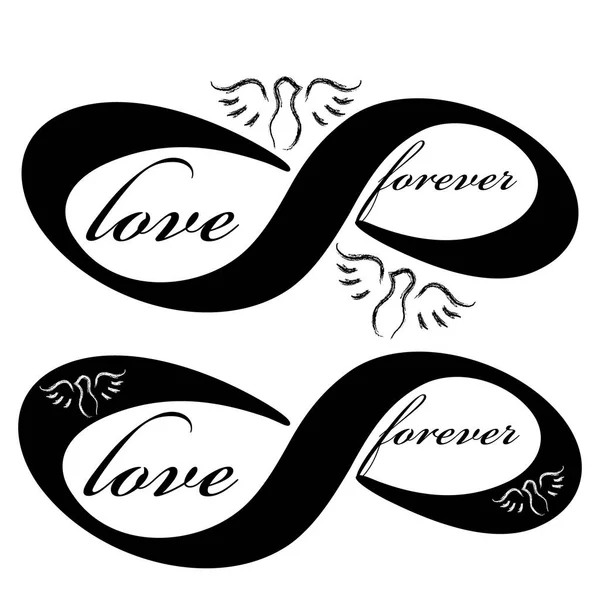 Icono de amor para siempre aislado sobre fondo blanco — Vector de stock