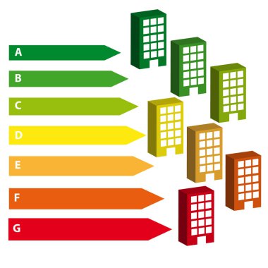 Beyaz arka plan üzerinde izole enerji oluşturuyor etiket