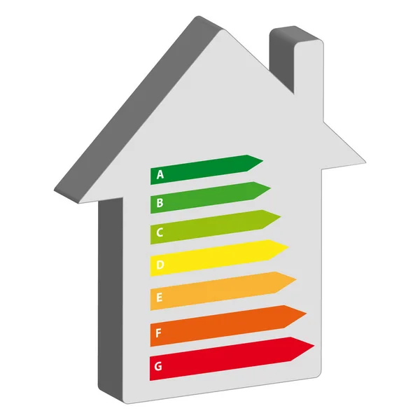Etiqueta de eficiencia energética aislada sobre fondo blanco — Vector de stock
