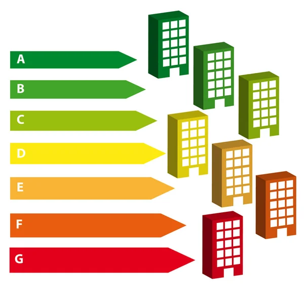 Efficience Energiacímke elszigetelt fehér background — Stock Vector