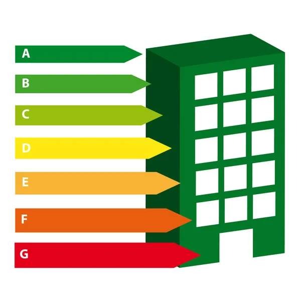 Etiqueta de eficiencia energética aislada sobre fondo blanco — Vector de stock