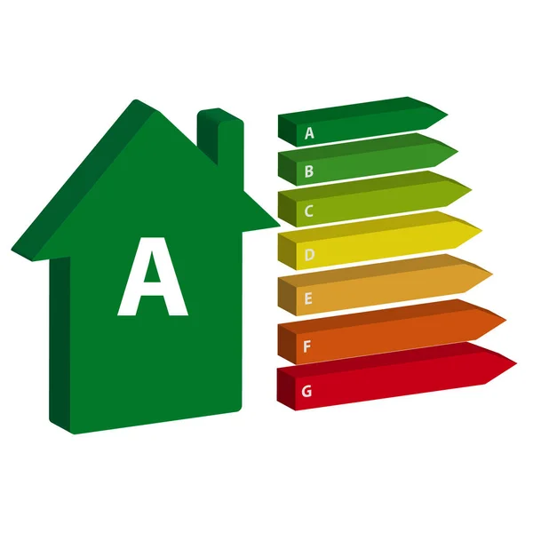 Efficience energielabel geïsoleerd op een witte achtergrond. Vector illustartion — Stockvector