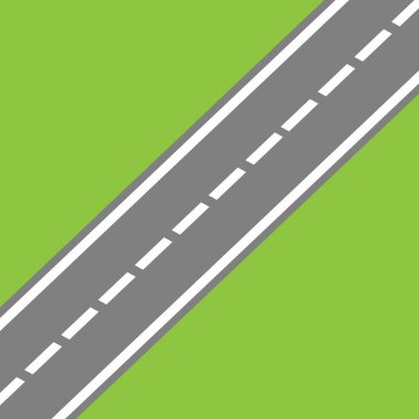 Yol üzerinde yeşil arka plan izole