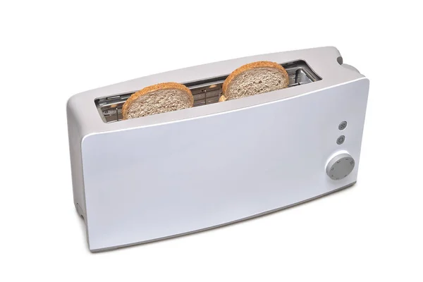 Kırpma yolu ile izole klasik ekmek kızartma makinesi — Stok fotoğraf