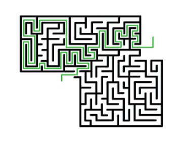 Labirent ile giriş ve çıkış.