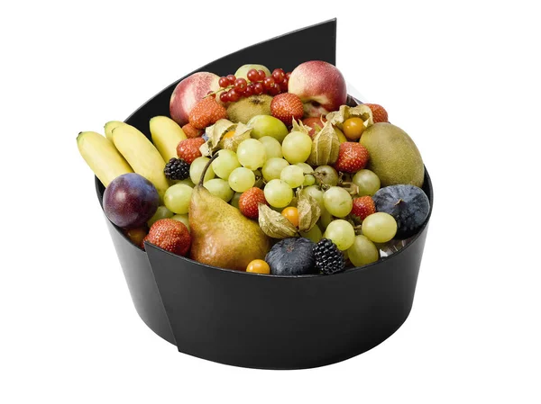 Modern basket with sweet fruits — Stock Photo, Image