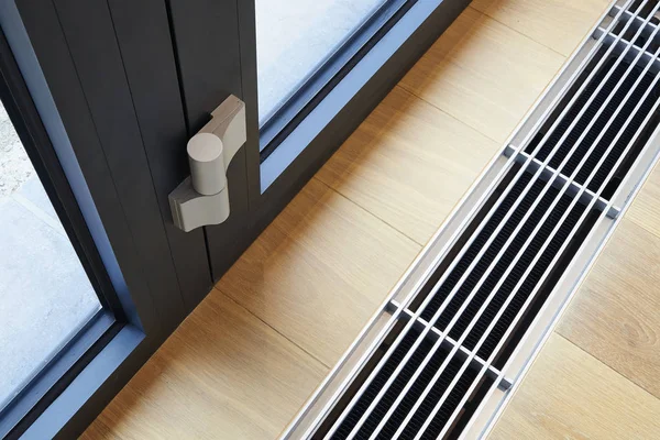 Heating grid with ventilation by the floor. — Stock Photo, Image