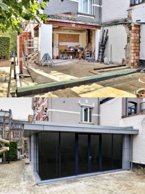 Yeni bir modern uzantısı inşaatı