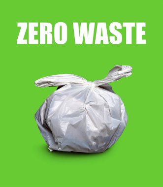 Zero waste, Rubbish bin made of plastic. clipart