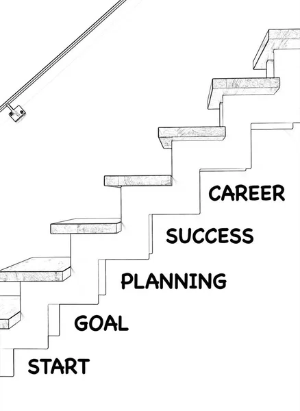 Steps for a succesfull career — Stock Photo, Image