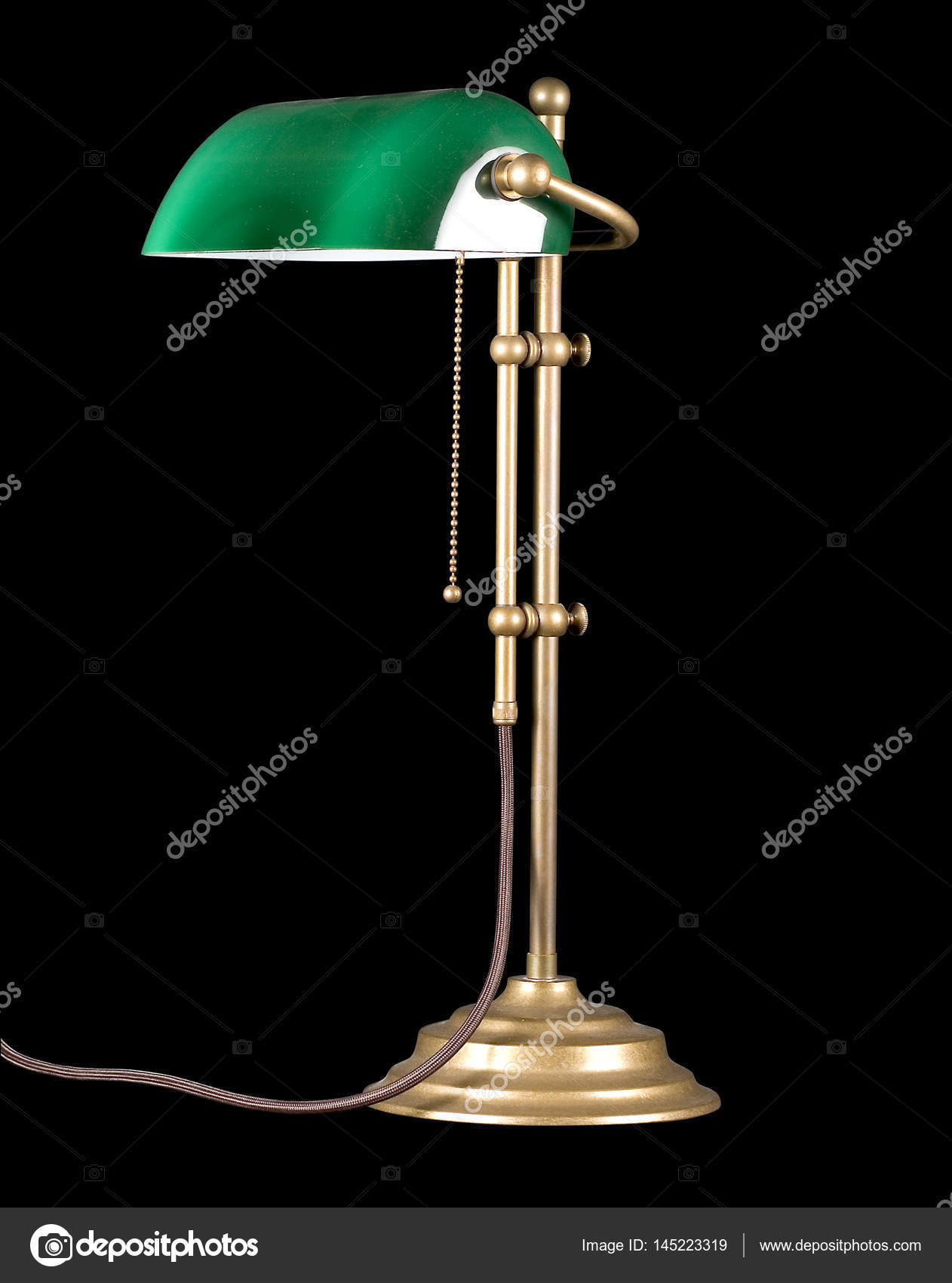 Old Fashioned Desk Lamp Isolated Stock Photo C Bombaert 145223319