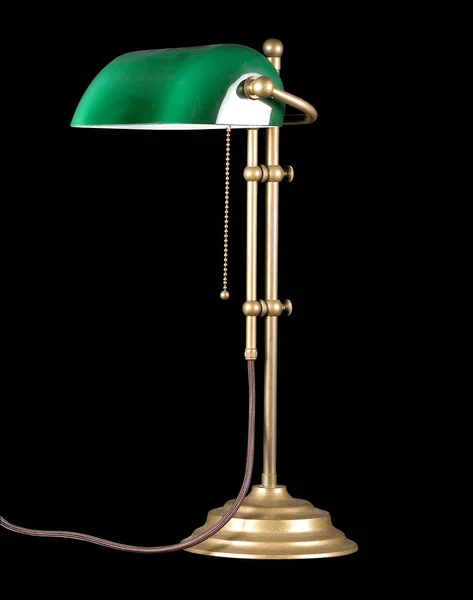 Old fashioned desk lamp isolated — Stock Photo, Image