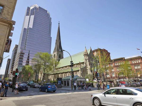 Montreal Anglican Christ Church Cathedral — Stock Photo, Image