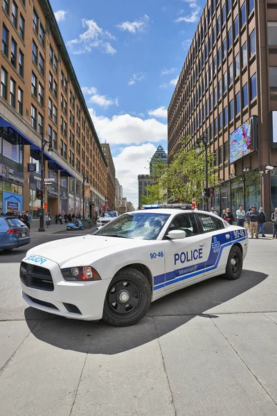 Security police car parked in  Montreal streets — Stock Photo, Image