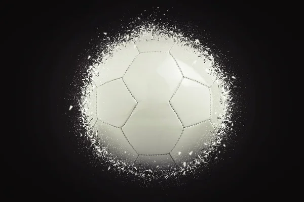 Bola de futebol explodindo — Fotografia de Stock