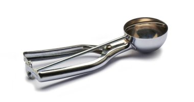 Metal dondurma Scooper izole