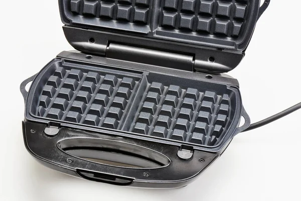 Open waffle iron maker isolated — Stock Photo, Image