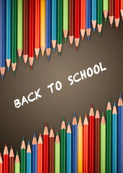 Lápis multicoloridos para a recepção de volta à escola — Fotografia de Stock