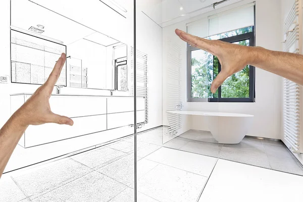 Modern lüks banyo — Stok fotoğraf
